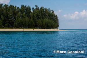 View of White Sand Beach from the sea.